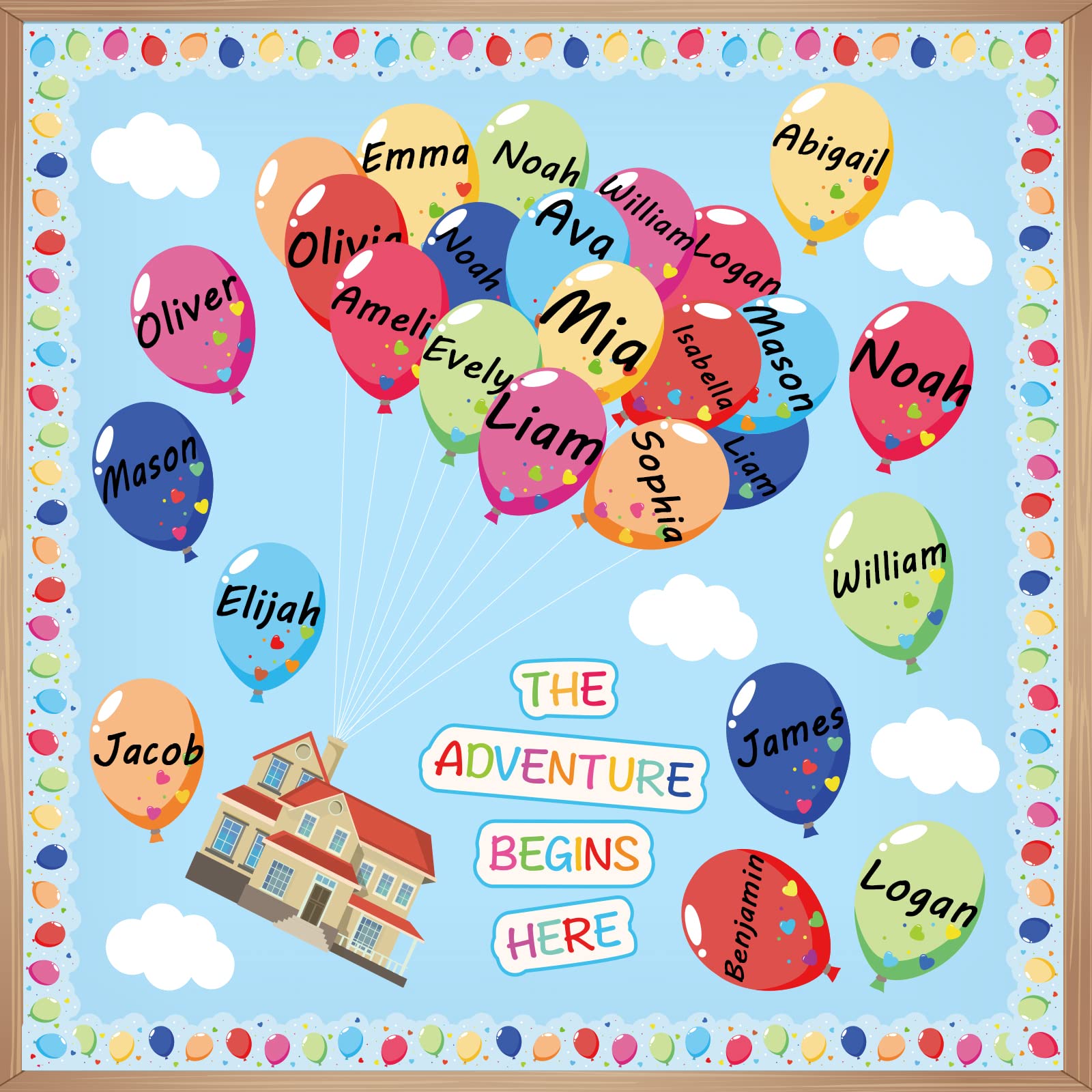 Buy Colorful Balloons Bulletin Board Decoration Set Mix Balloon Borders 