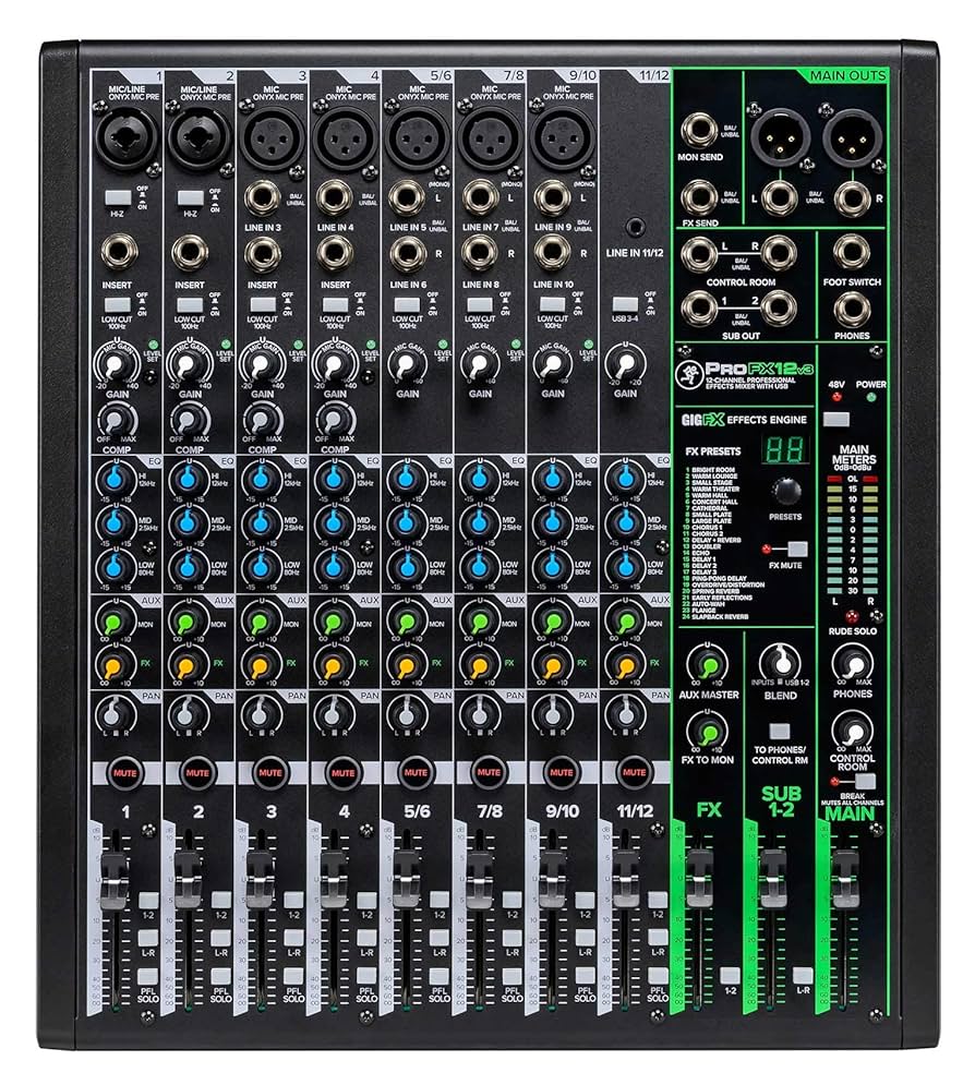 配信機器・PA機器・レコーディング機器 Mackie ProFX12v3 Mackie ProFX12v3 Effects Mixer with USB CARRY BAG KIT