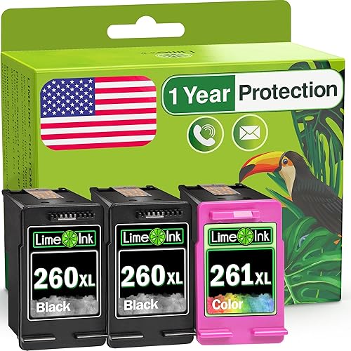 Limeink Cartuchos de tinta compatibles de repuesto para cartuchos de tinta Canon 260 y 261 260XL 261 XL para cartuchos de tinta Canon TS6420 para Limeink Cartuchos de tinta compatibles de repuesto para cartuchos de tinta Canon 260 y 261 260XL 261 XL para cartuchos de tinta Canon TS6420 para