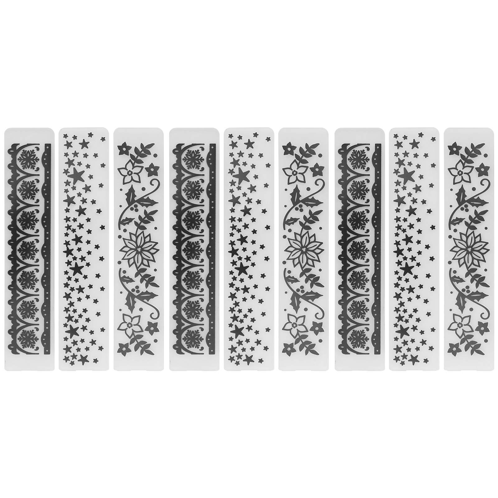 9Pcs Embossing Folder, DIY Plastic ConcaveConvex Embossed with Concave Convex Templates Folders Template Paper Crafts for Card Scrapbook Suitable Invitation