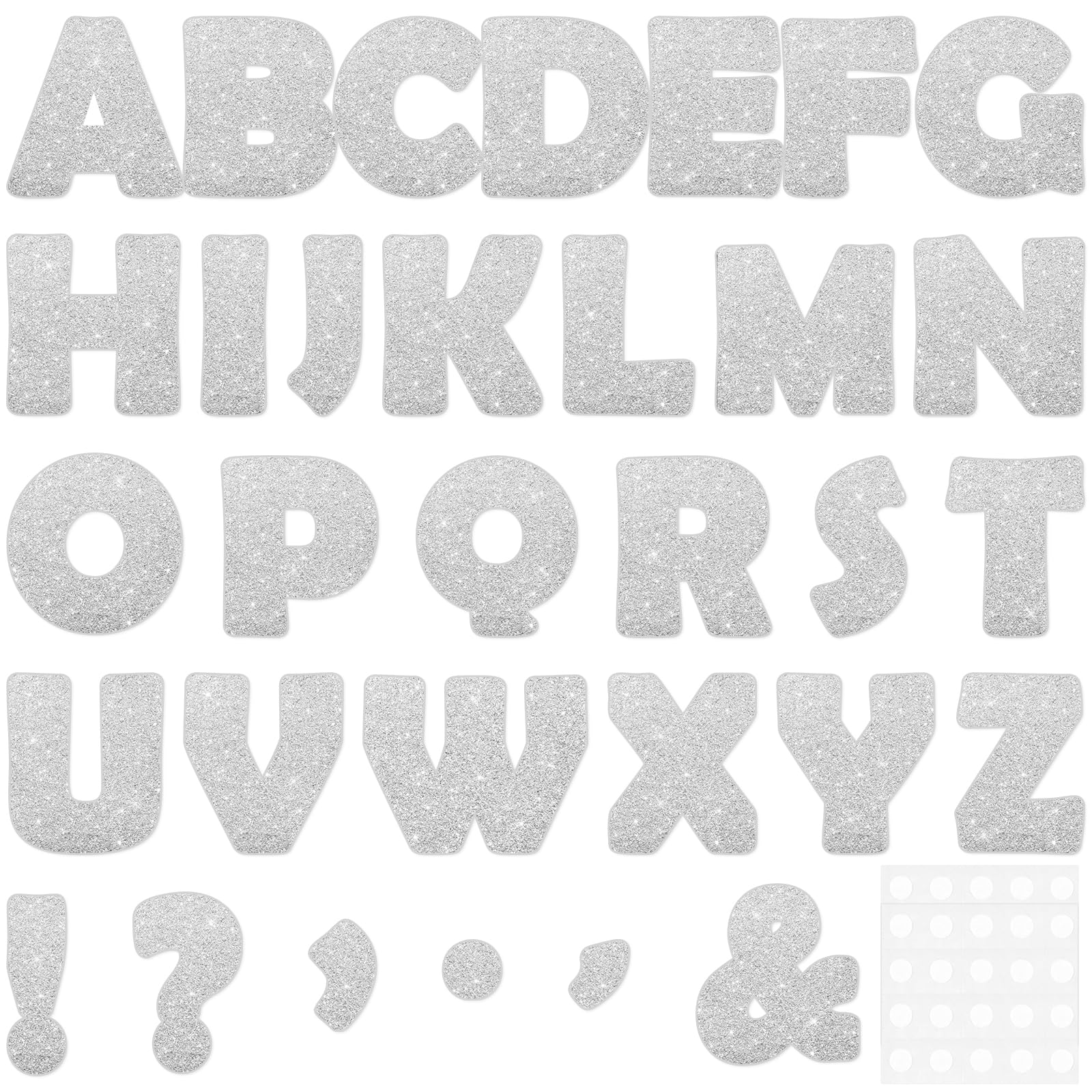 Lettres pour tableau d'affichage anti-ennui stimuler intérêt des élèves alphabet argenté