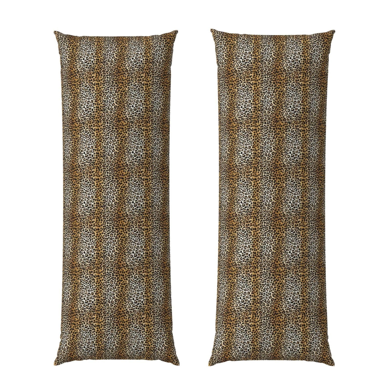 Long Body Pillow Cover 20x54, Animal Leather Cheetah Skin Gold Leopard Print, Plush Velvet Pillowcase with Zipper, Cozyffy Rectangular Case for Bedroom Couch Sofa Sleeping