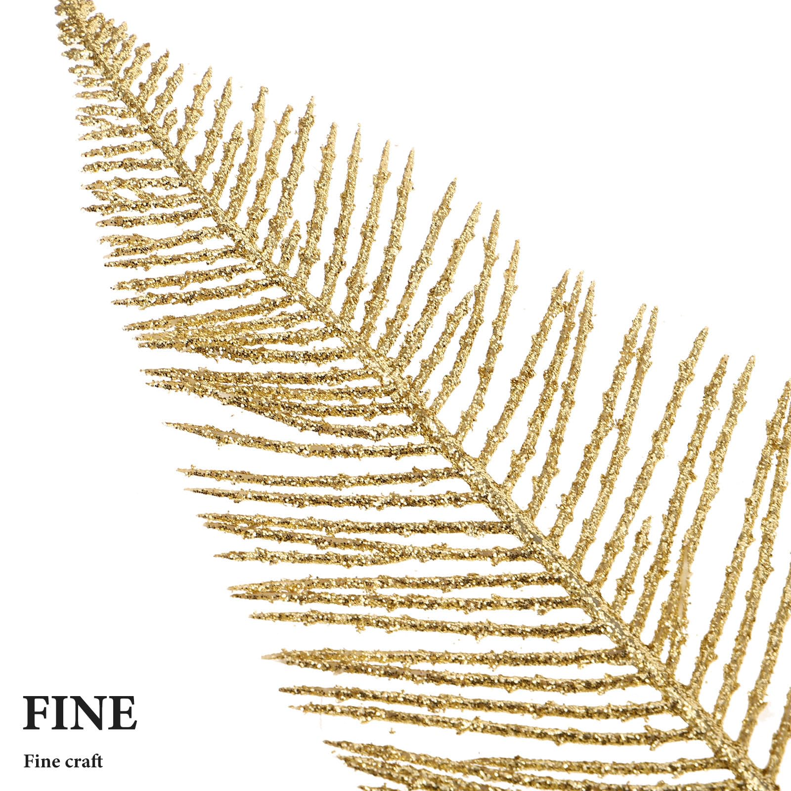 Toyvian 40 Pezzi Foglie Artificiali Dorate per Albero di Natale,
