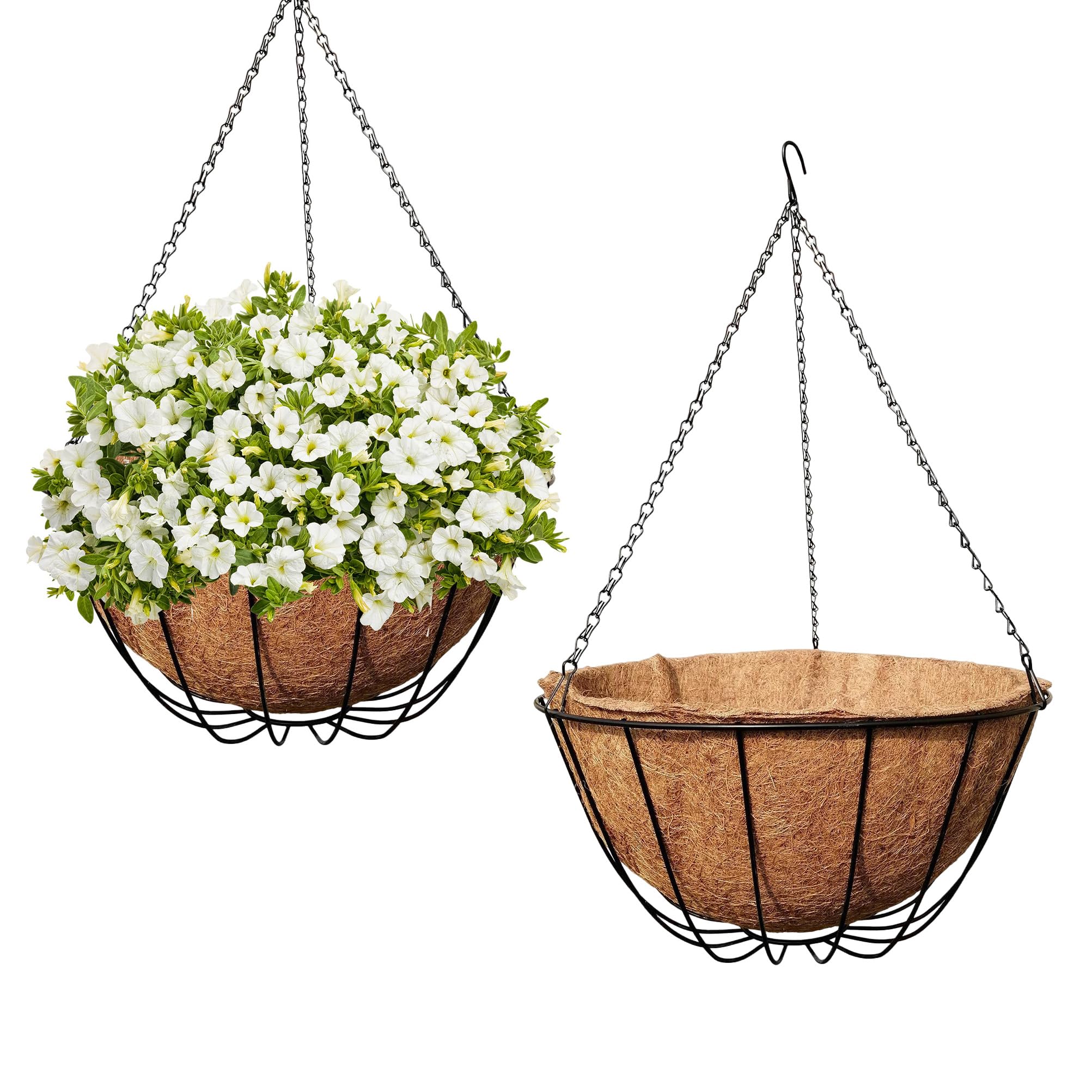 MTB Supply 2 Pack 16 Inch Garden Hanging Baskets