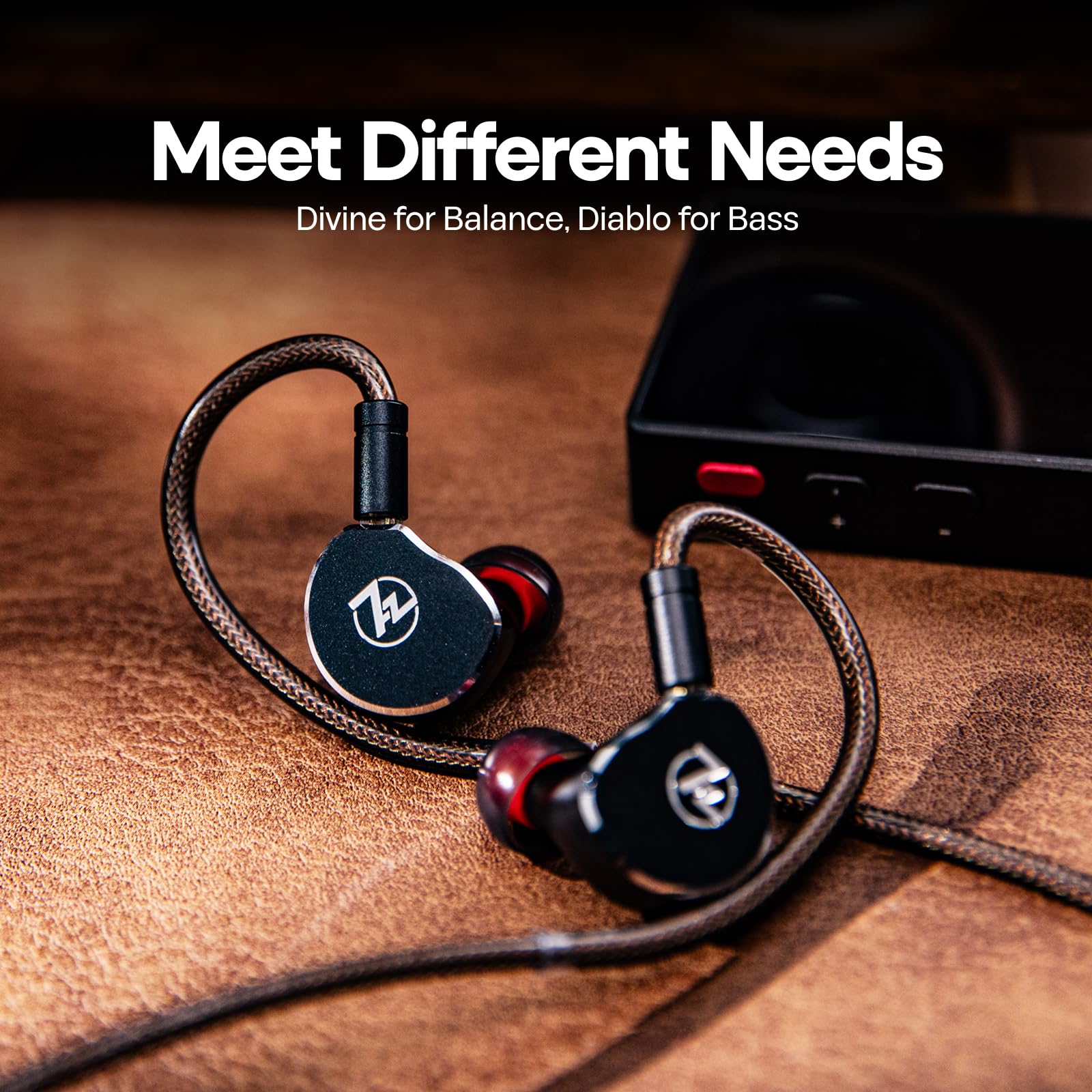 LINSOUL 7Hz x Crinacle: Diablo/Divine In-Ear-Monitore,14,5 mm planarer magnetischer Treiber IEM,HiFi-Ohrhörer mit abnehmbarem 2pin Einkristall-Kupferkabel, Kopfhörer für Audiophile(Schwarz,Diablo)