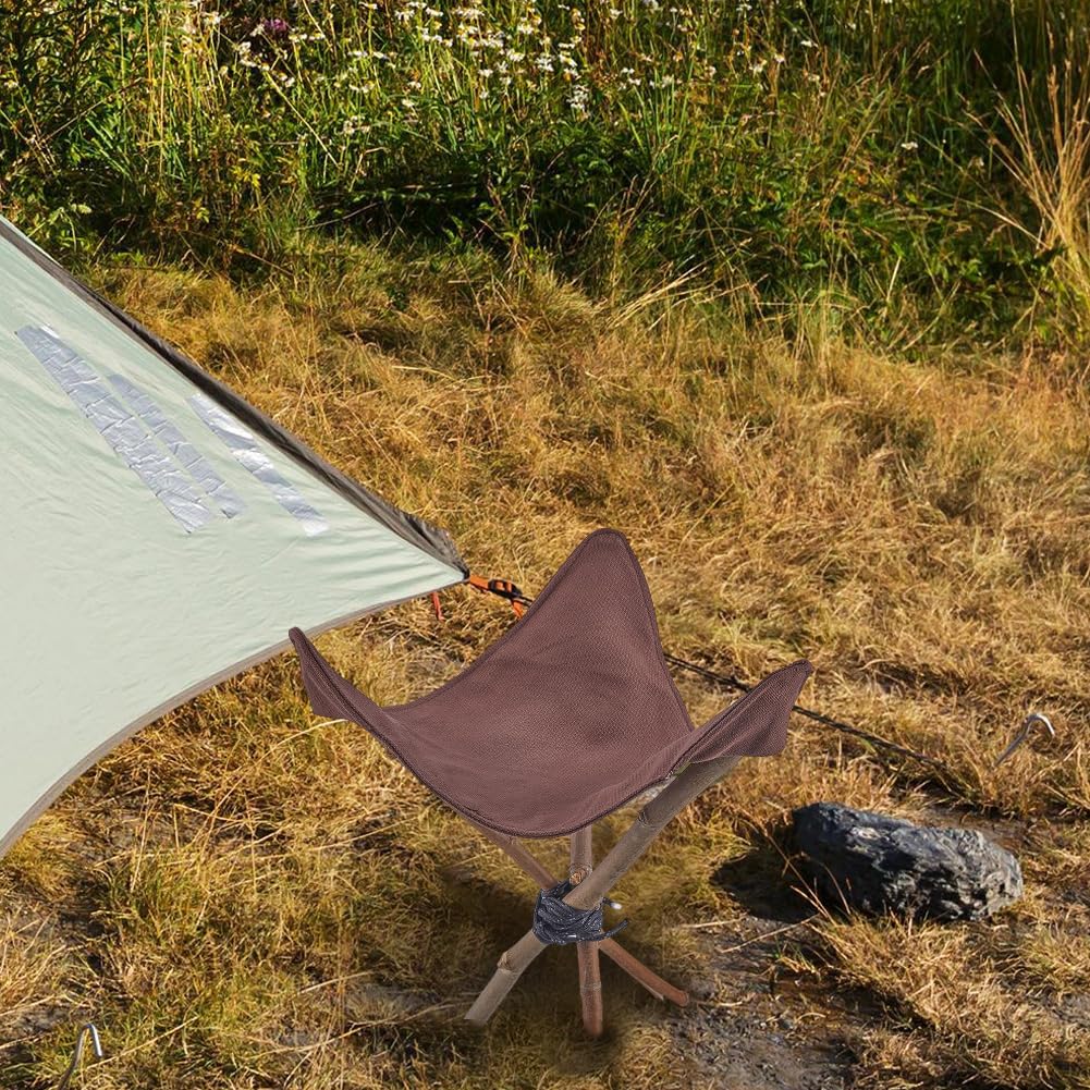 GORGECRAFT 2pcs Trépied Tabouret Portables en Toile D'Extérieur,Tabouret de Barbecue Léger,31.5cm,Siège Camping Plein Air DIY Chaise en Tissu Portable pour Randonnée Siège de Jardin Barbecue Pêche
