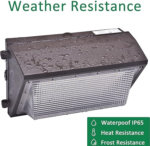 Miniatura 3 de Paquete de luz LED de pared con fotocélulas del atardecer al amanecer, 100 W, 13000 lúmenes, 5000 K, entrada AC100-277 V, equivalente a 500 W