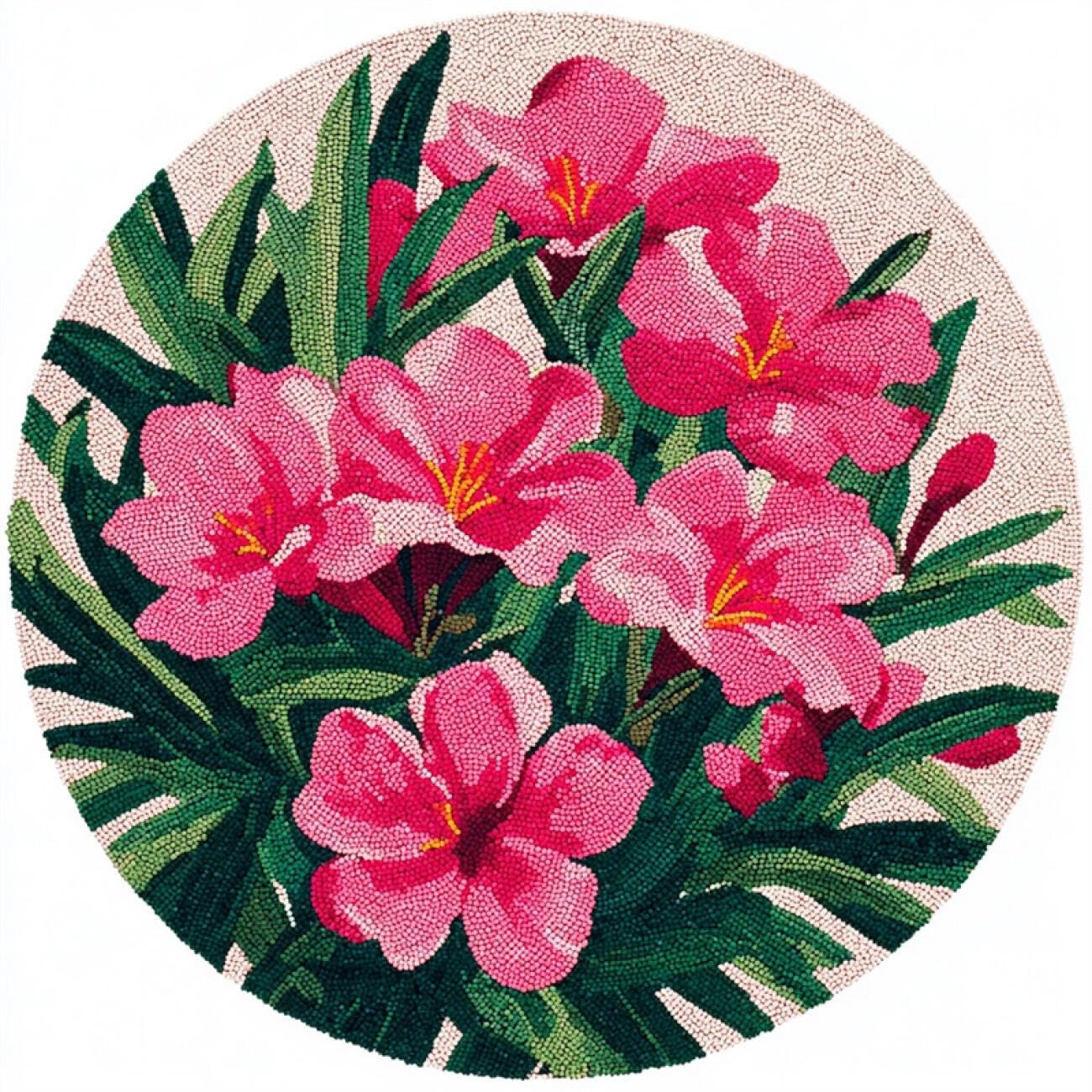 Kitquiver Tapestry Kits for Adults Pink Flowers 80x80cm