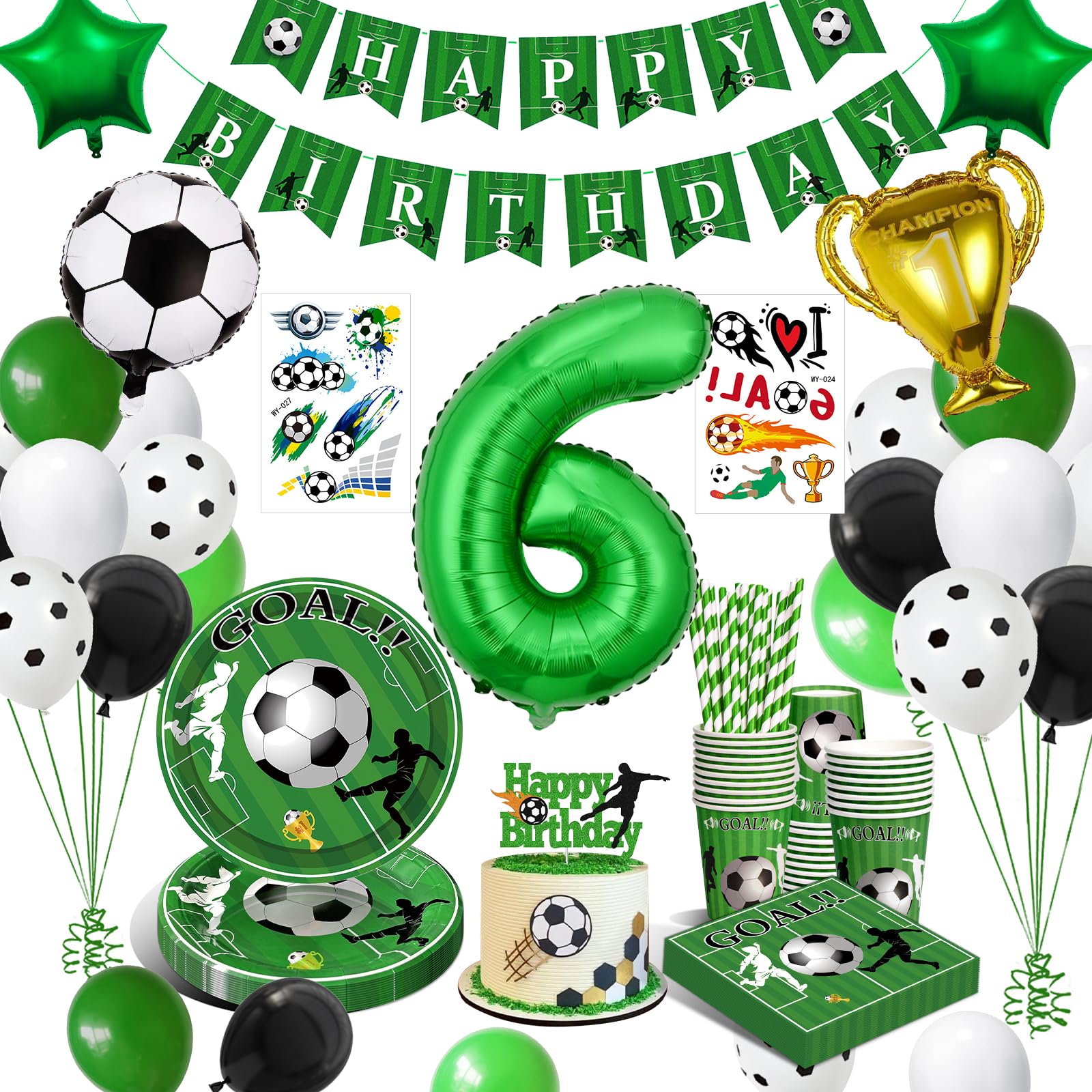 Palloncini Per Compleanno A Tema Calcio: Set Con Numeri 32'' E Forma Pallone - Decorazioni Festa Ragazzi - 3