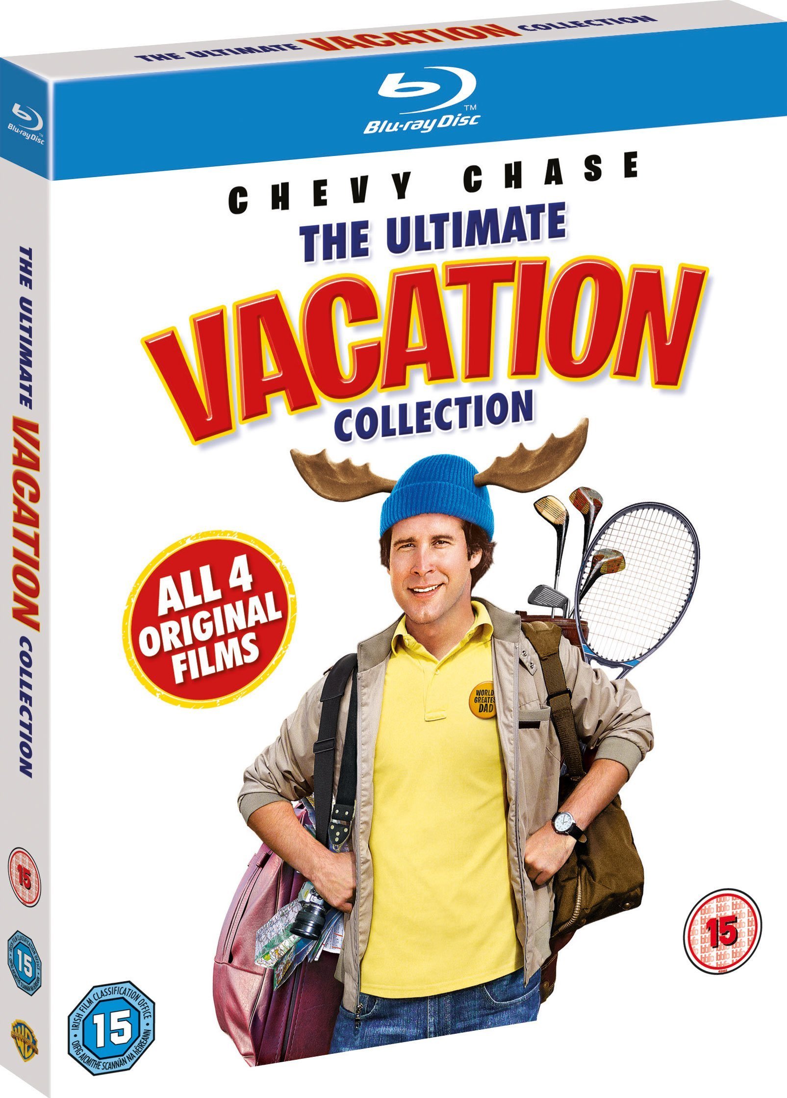 The Ultimate National Lampoon Vacation Collection - 4 Movies: National Lampoon's Vacation: 30th Anniversary Edition + National Lampoon's European Vacation + National Lampoon's Christmas Vacation + Vegas Vacation (4-Disc) (Special Collector’s Edition Box Set) (Uncut | Slipcase Packaging | Region Free Blu-ray | UK Import)