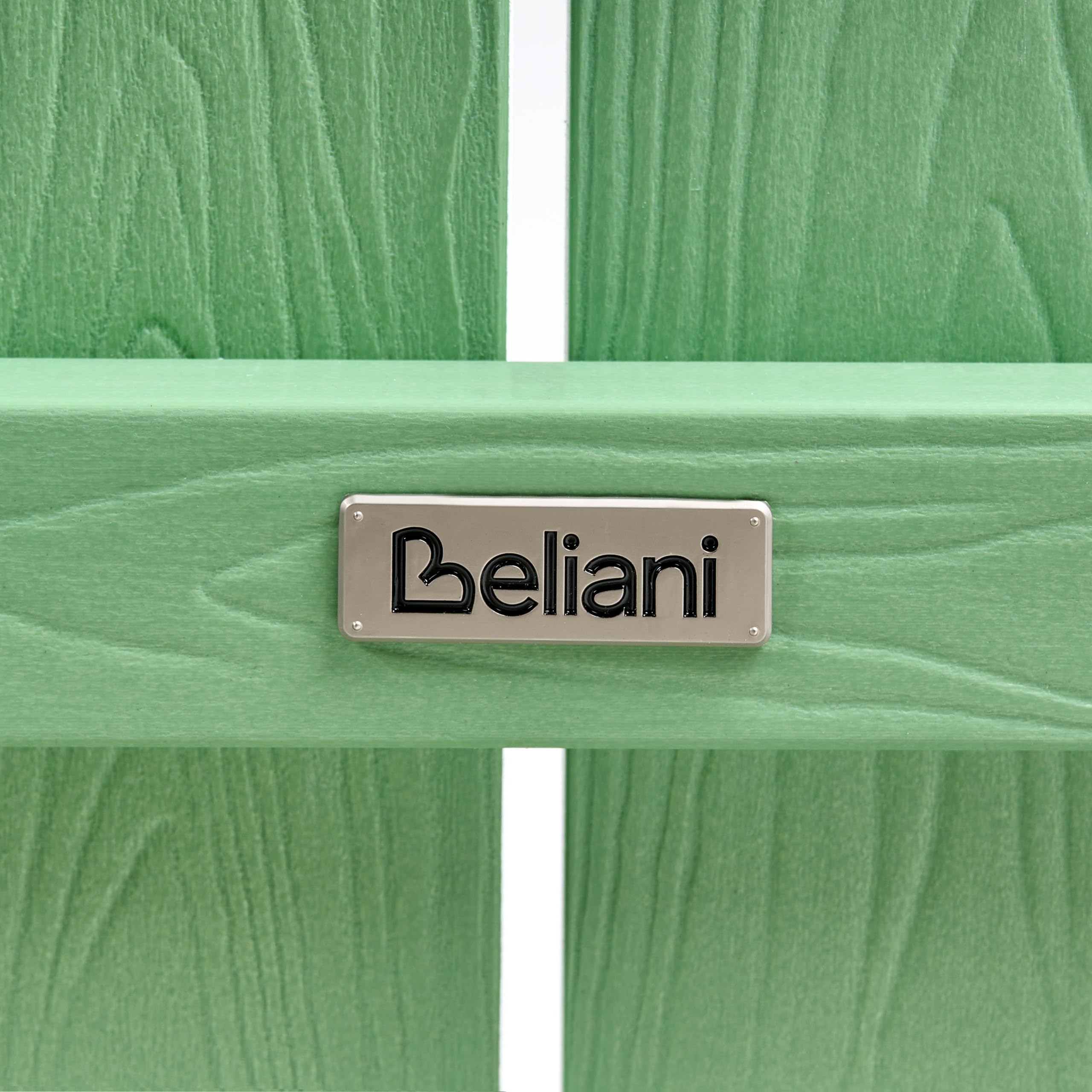 Beliani Panca da giardino 2 posti Loveseat Plastica Legno Mobili da giardino Tradizionale Verde Chiaro