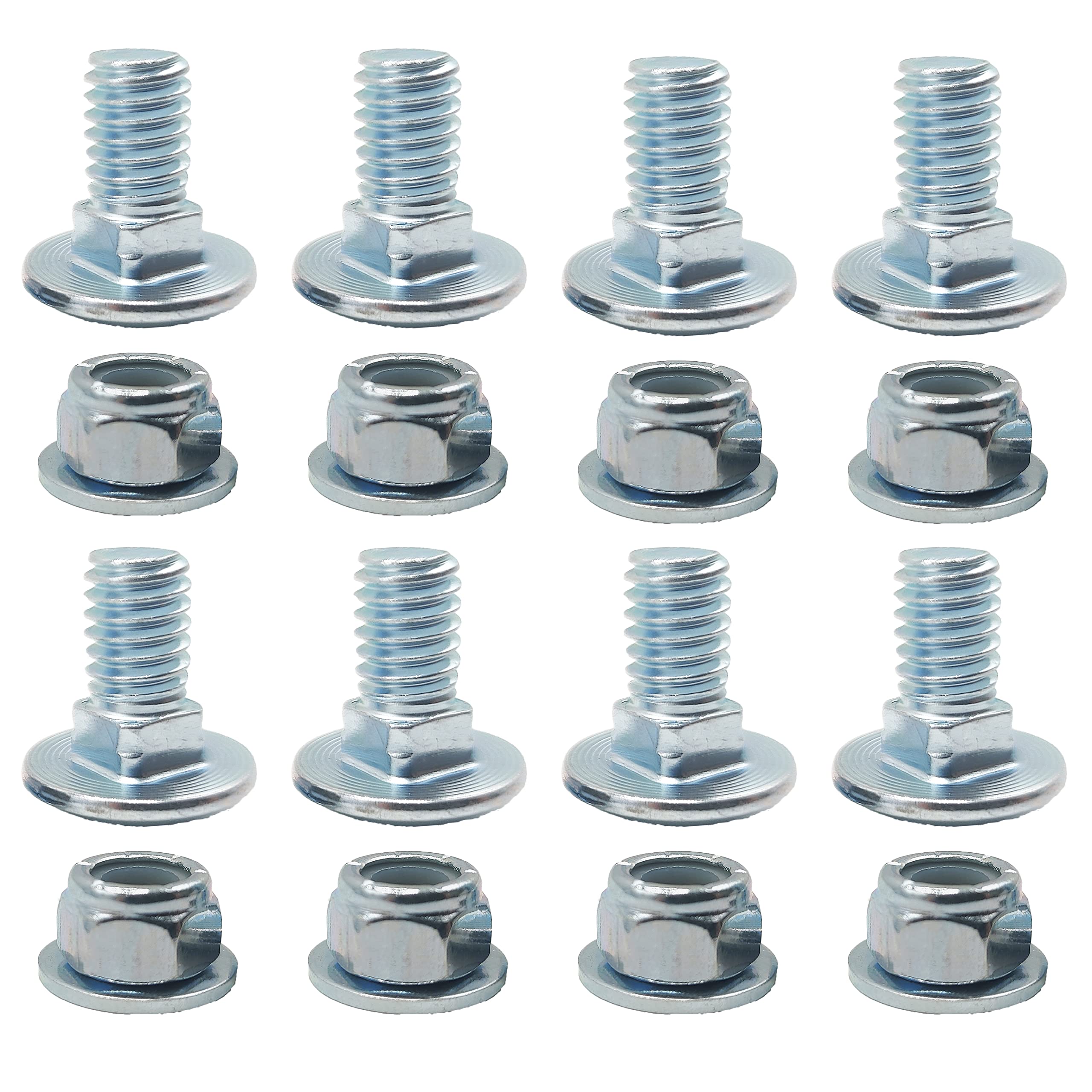 8-Pack 710-0451 712-04063 Stainless Steel Mounting Carriage Bolt Nuts kit Skid Shoe Carriage Bolts Nuts & Washers for MTD Cub Cadet Yardman 784-5580