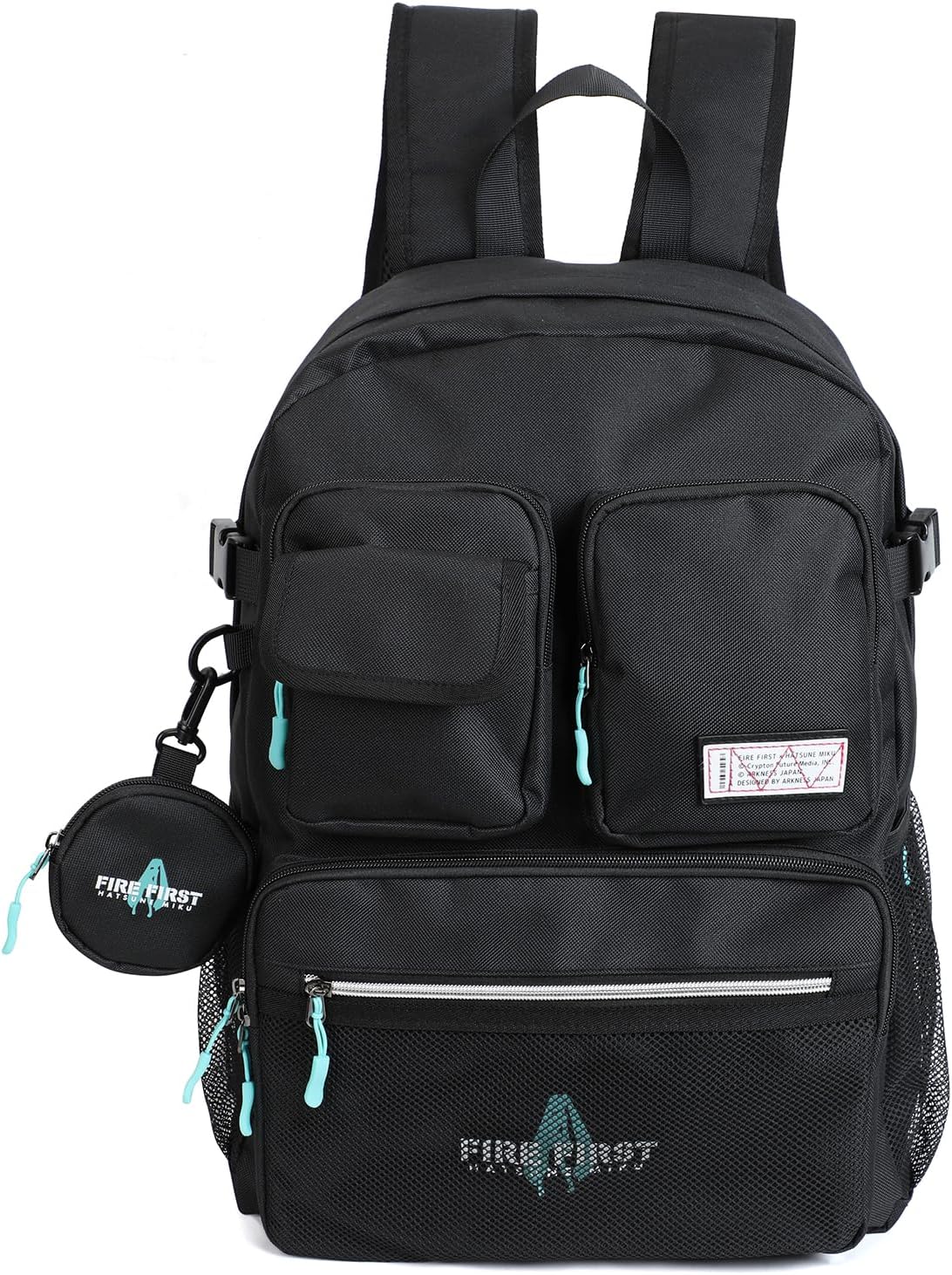× Hatsune Miku Large Round Backpack 24.3L Capacity with Mini Pouch – For Daily Commute, Comic Con & Cosplay