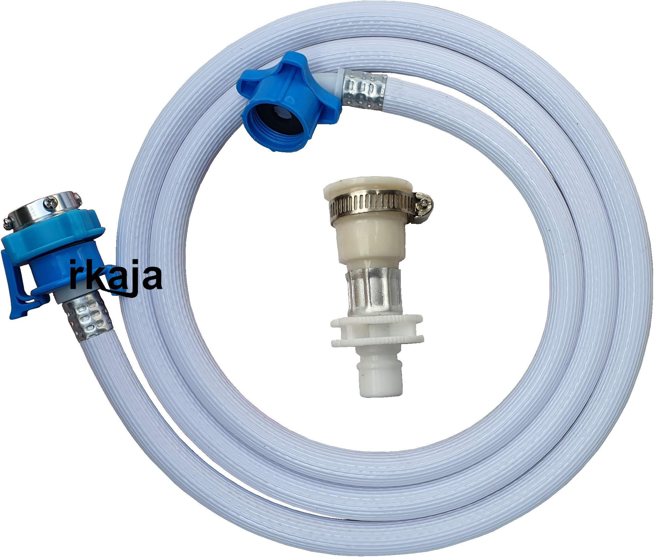 Irkaja 4 Meter Front or Top Load Fully Automatic Washing Machine Inlet Hose Pipe With Two Type Tap Adapters (3m)