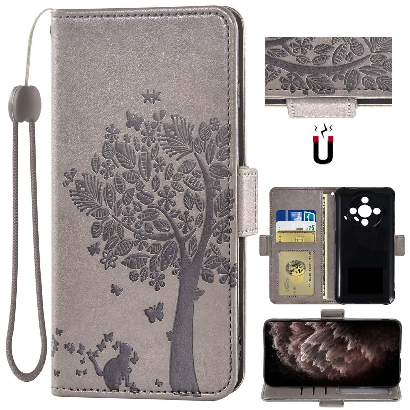 Custodia in pelle per Ulefone Note 17 Pro, custodia flip magnetica in Finto cuoio con supporto Viola