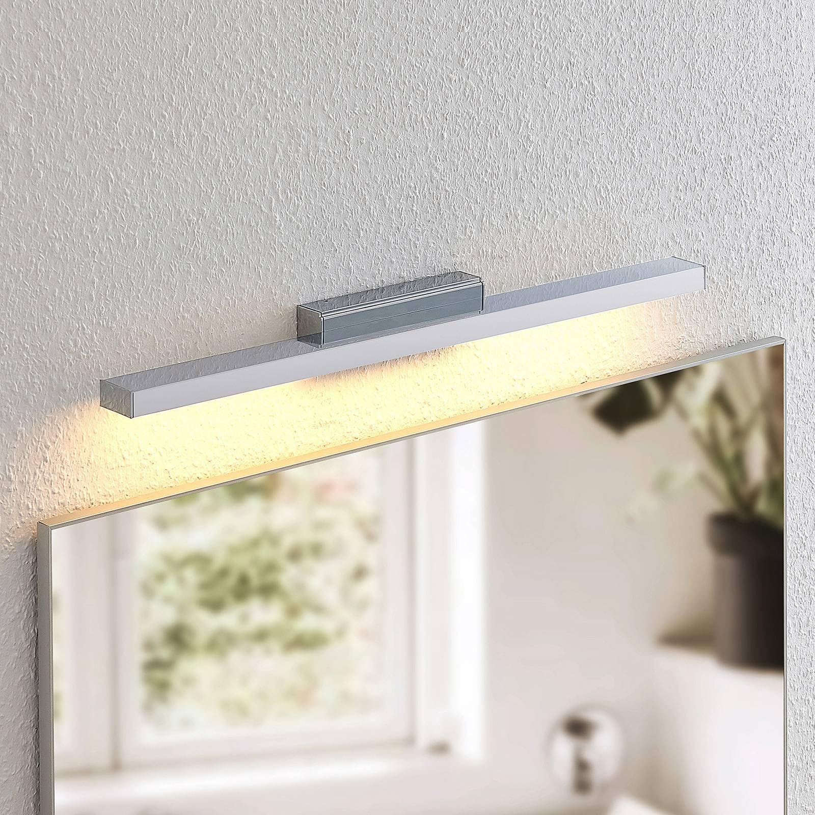 Lindby LED Wandleuchte, Wandlampe Bad Alenia (spritzwassergeschützt (Modern) in Chrom aus Aluminium (1 flammig) - Wandleuchten Spiegelleuchte Badezimmer Wandbeleuchtung Badezimmerleuchte