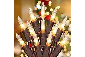 YOUNGAR 13FT 50 Clear Grapevine String Lights, Enhance Festive Cheer