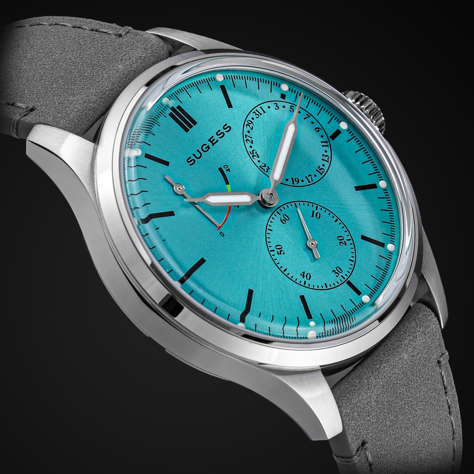 Sugess S458.ST.G Art Master Fashion automatische mechanische Herrenuhr aus gewölbtem Glas Möwe 1963
