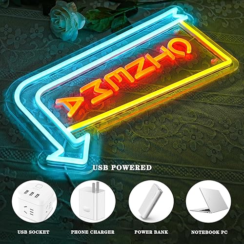 Miniatura 2 de Letrero de neón de flecha de neón para decoración de pared, cine, luces de neón LED para cine en casa, sala de cine, decoración de tienda de teatro