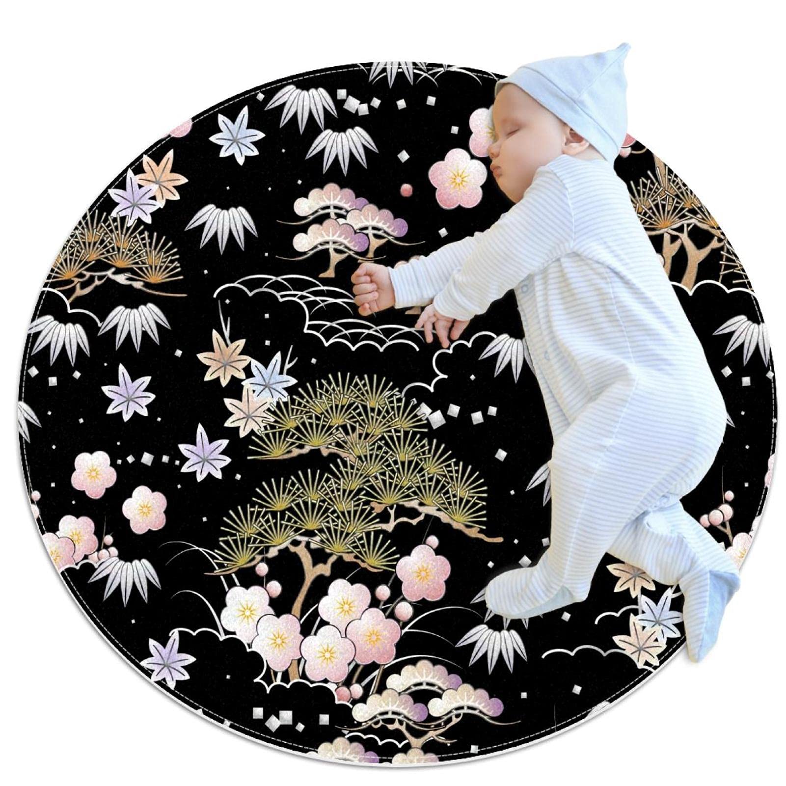 Tapis de salle de bain haut de gamme fleur : élégance ronde pour chambre