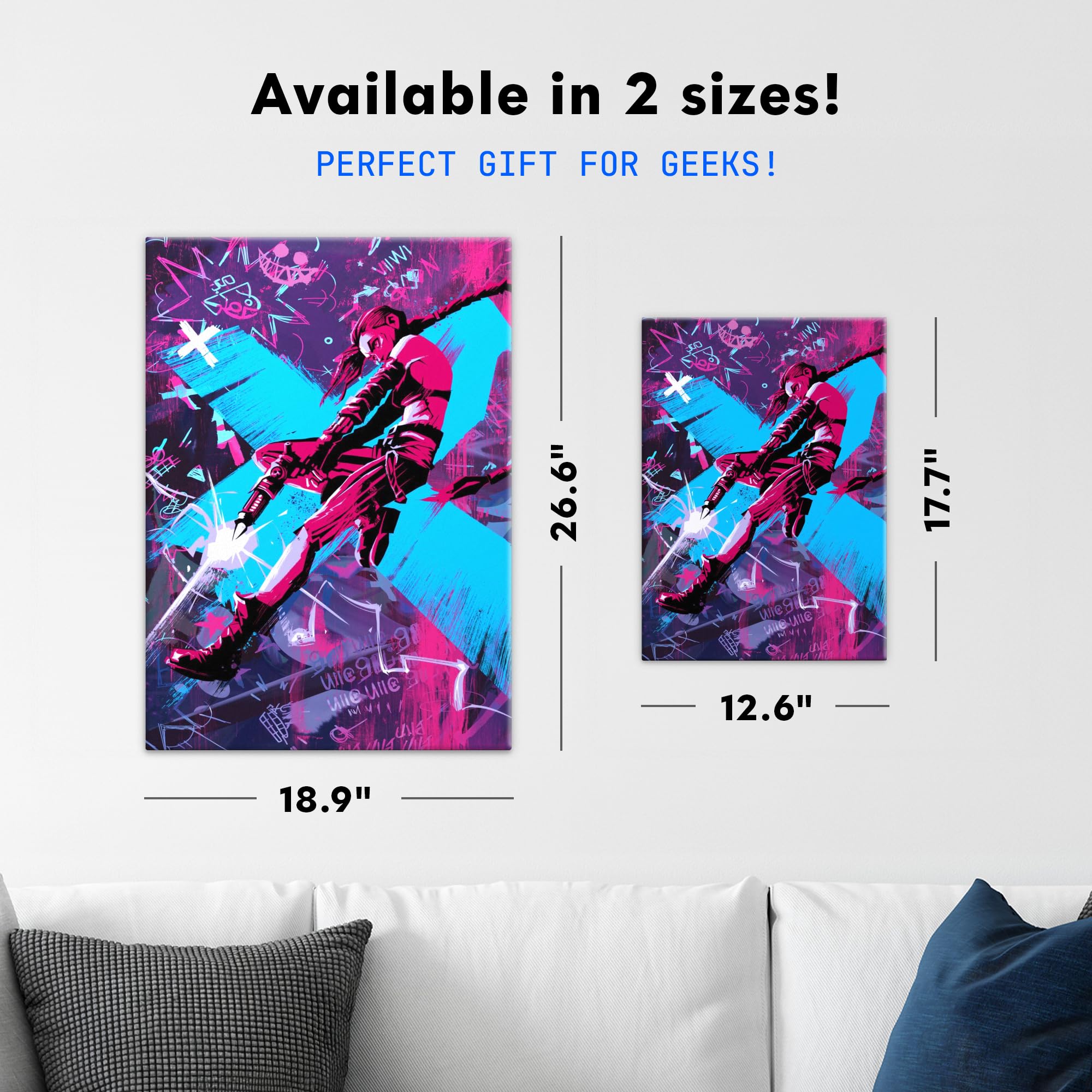 Displate Metallposter Arcane: Chaos in Color Wanddeko Poster für Schlafzimmer Magnetische Befestigung 32 x 45 cm