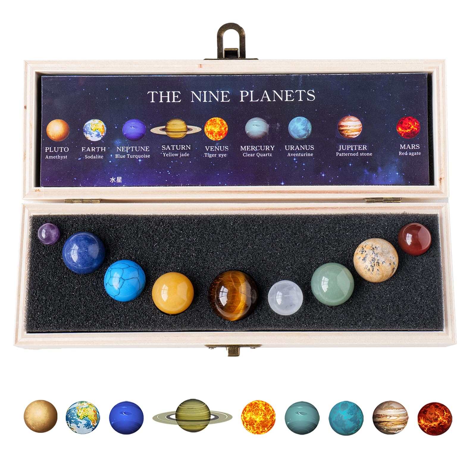 Amazon.com: Runyangshi Nine Planets Solar System Model Crystal