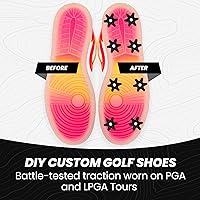 Vista 6 de Kit de tacos de golf Golfkicks para bricolaje Transforma zapatillas en zapatos de golf, un regalo divertido, compatible con zapatos de suela de goma