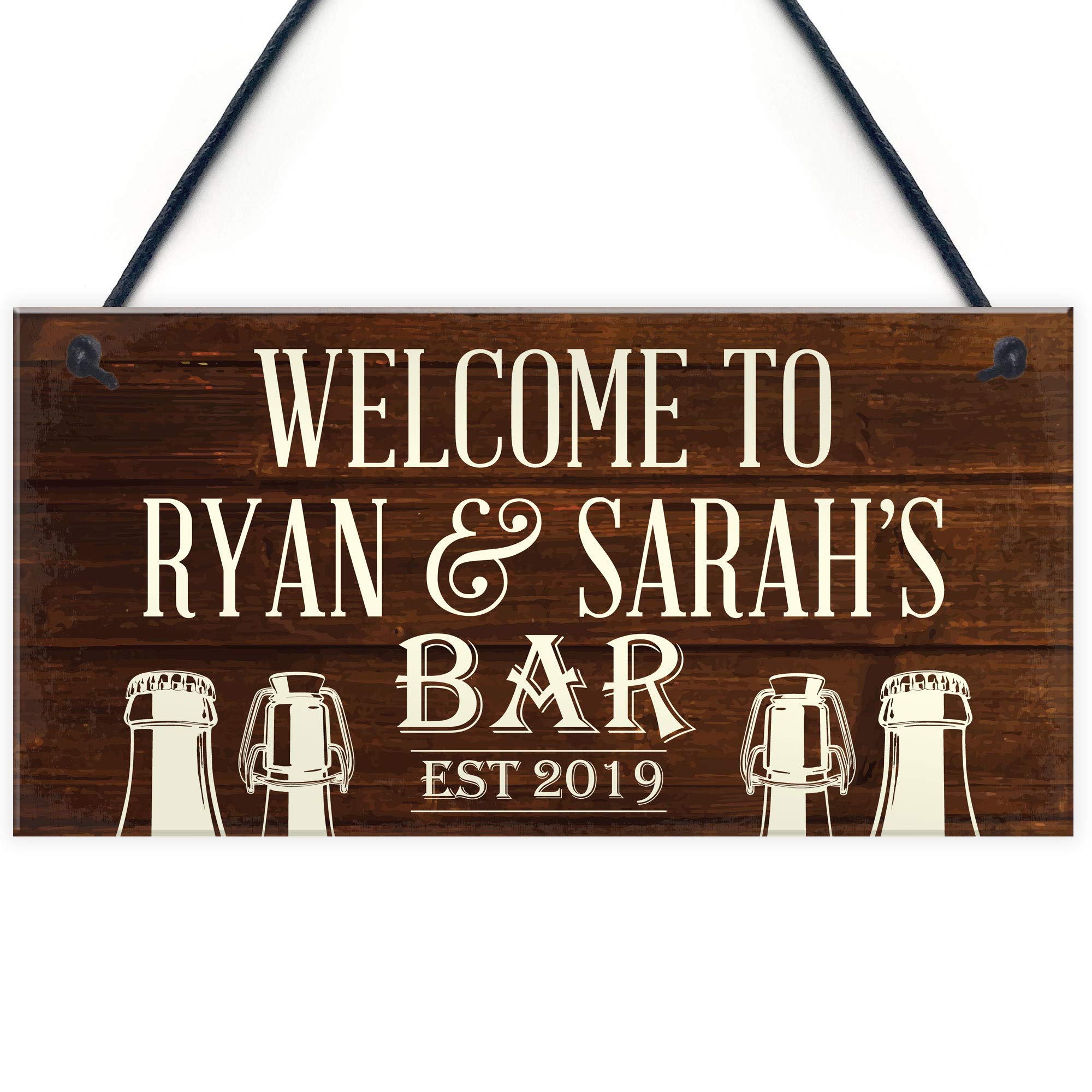 Red Ocean PERSONALISED Bar Sign Garden Sign Shed Plaque Man Cave Sign Pub Club Landlord Gift Keepsake