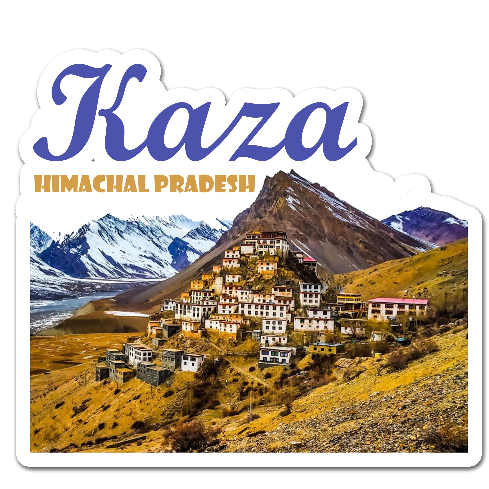 ShopTwiz Kaza Himachal Pradesh Printed Beauty Fridge Magnet-picture-16