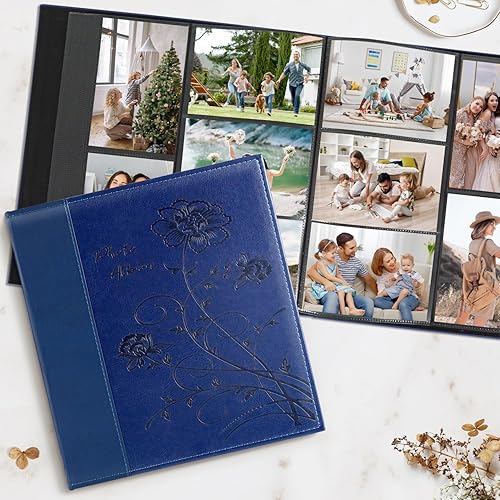 Miniatura 4 de Artmag Álbum de fotos de 4 x 6 pulgadas, 600 fotos, cubierta de cuero de gran capacidad, para bodas, álbumes de fotos familiares con capacidad para