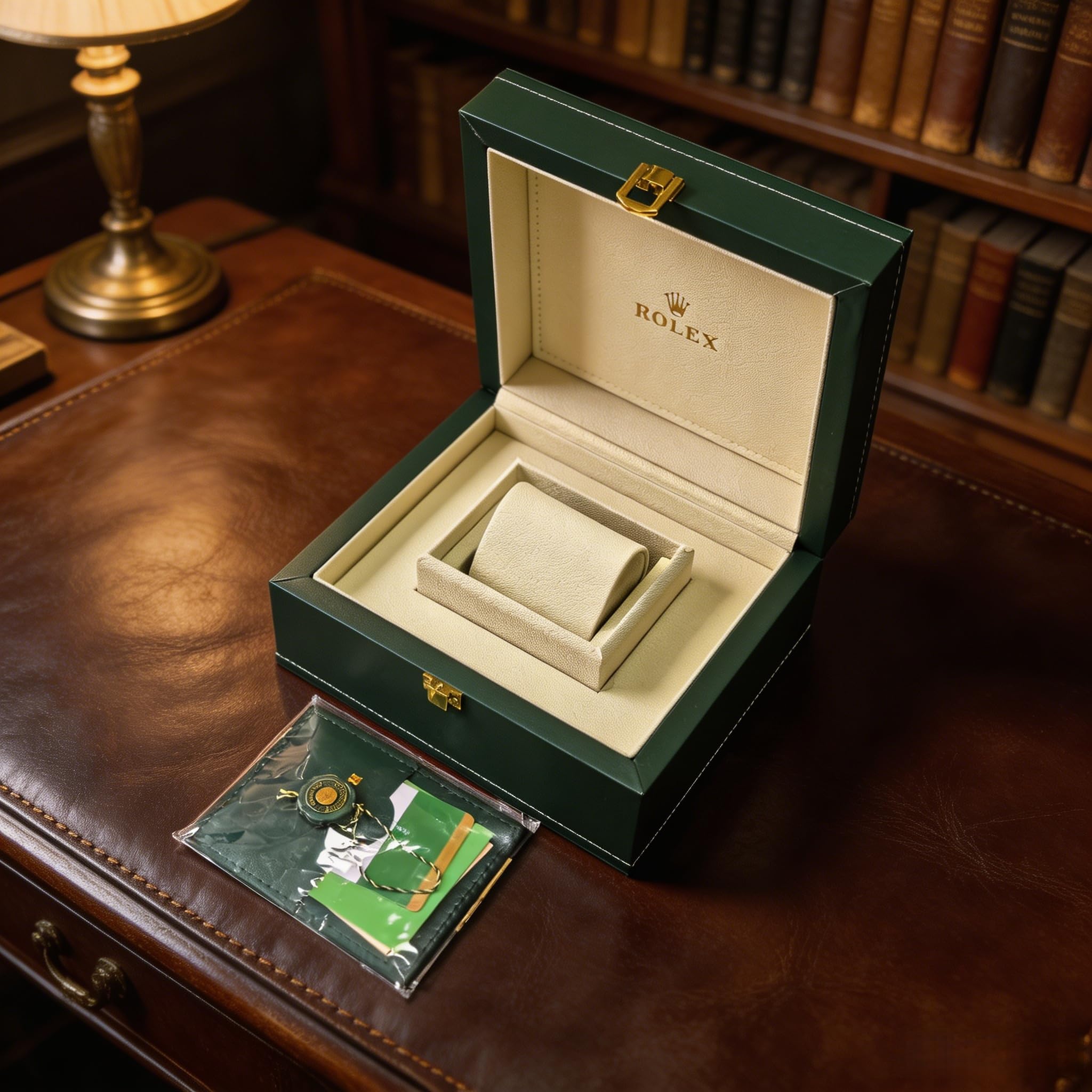 Scatola Regalo Presentazione Orologi Verde Set Imballaggio Completo Custodia Conservazione Supporto Display Set per Rolex