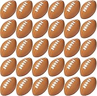 Blulu 30 Pack Mini Foam Football Stress Balls 2.17" Bulk - Realistic Brown Toys for Kids Parties, School Favors, Stress Relief & Homecoming Games