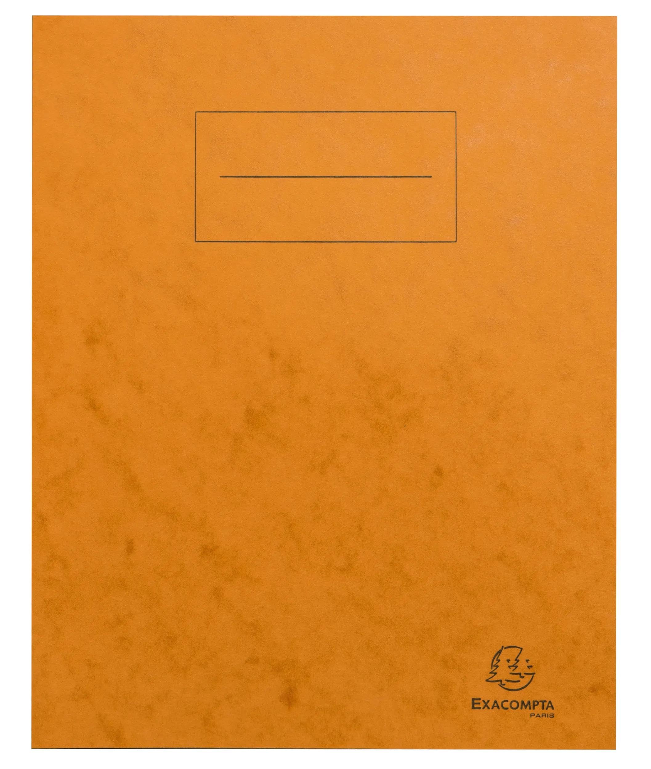 Exacompta, Ref 32124E, Box of 100 Notebook Covers 17 x 22 cm in Genuine Glossy Card, with Labelling Field