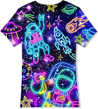 Enlifety Boys Girls T-Shirts 3D Graphic Shirts Kids Cool Short Sleeve Tees Size 4-14T