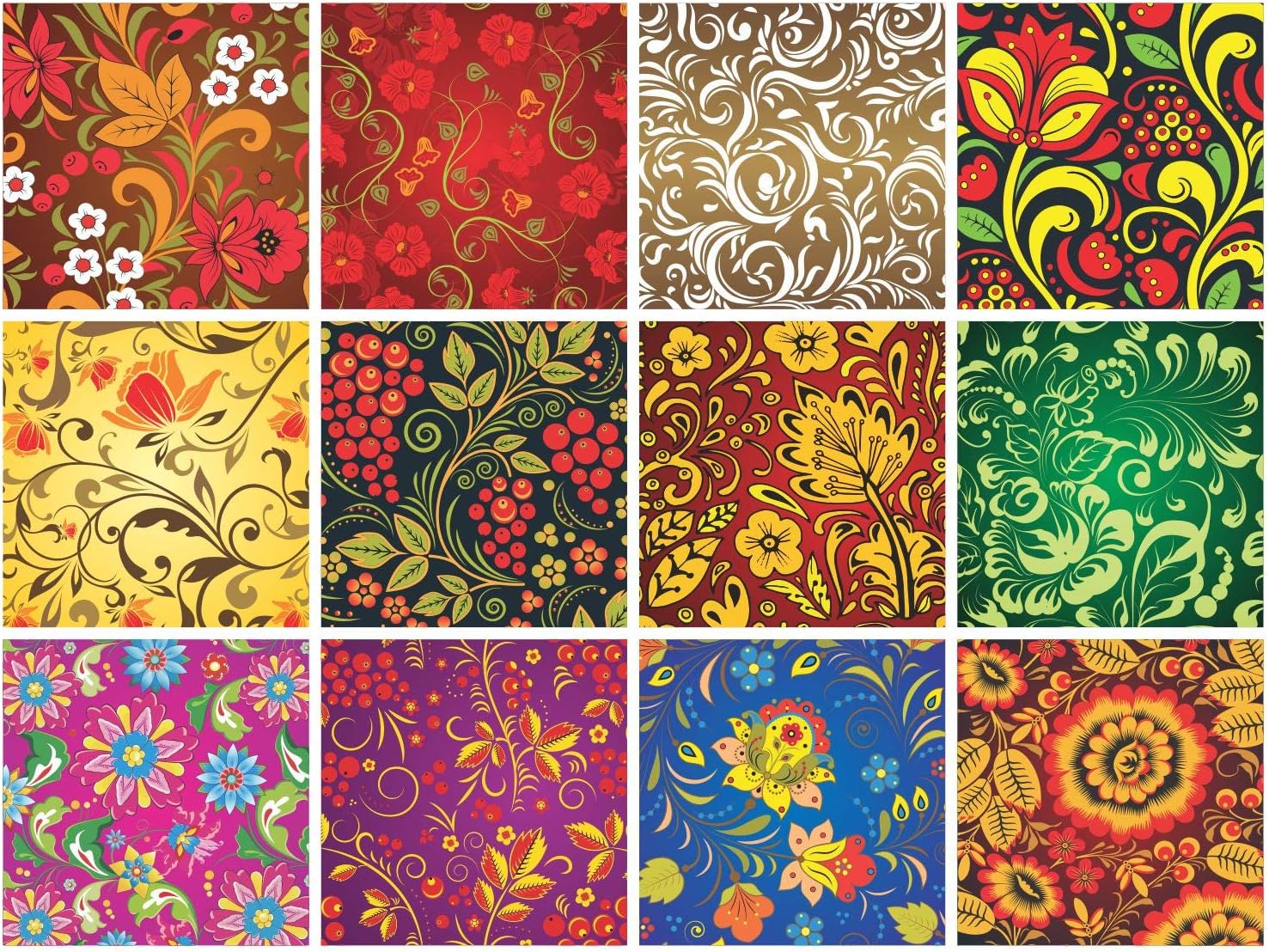 Mexican Talavera Decorative Floral Stickers - (Pack of 24) 6x6 Inch Peel and Stick Vinyl Tile Decals - Matte Finish Laminated for Kitchen Wall Stairs Furniture Staircase DIY Home Decor