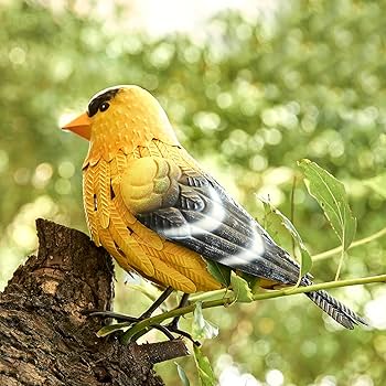 Amazon.com: American Goldfinch Metal Garden Bird, Yard