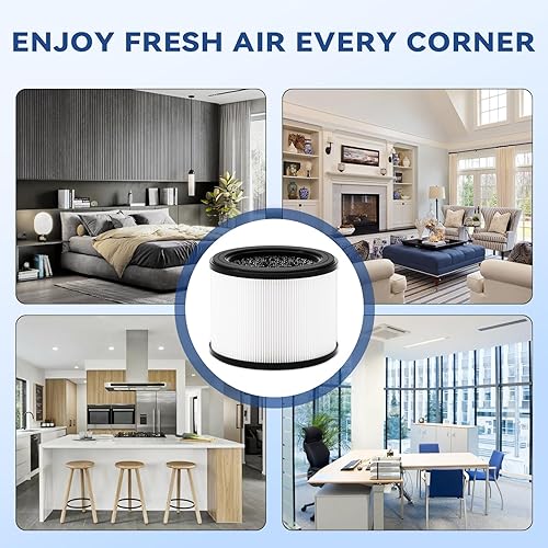 Miniatura 4 de VENDFO Filtro de aire de repuesto versión estándar para filtro de aire VF10, H13 True HEPA, paquete de 4