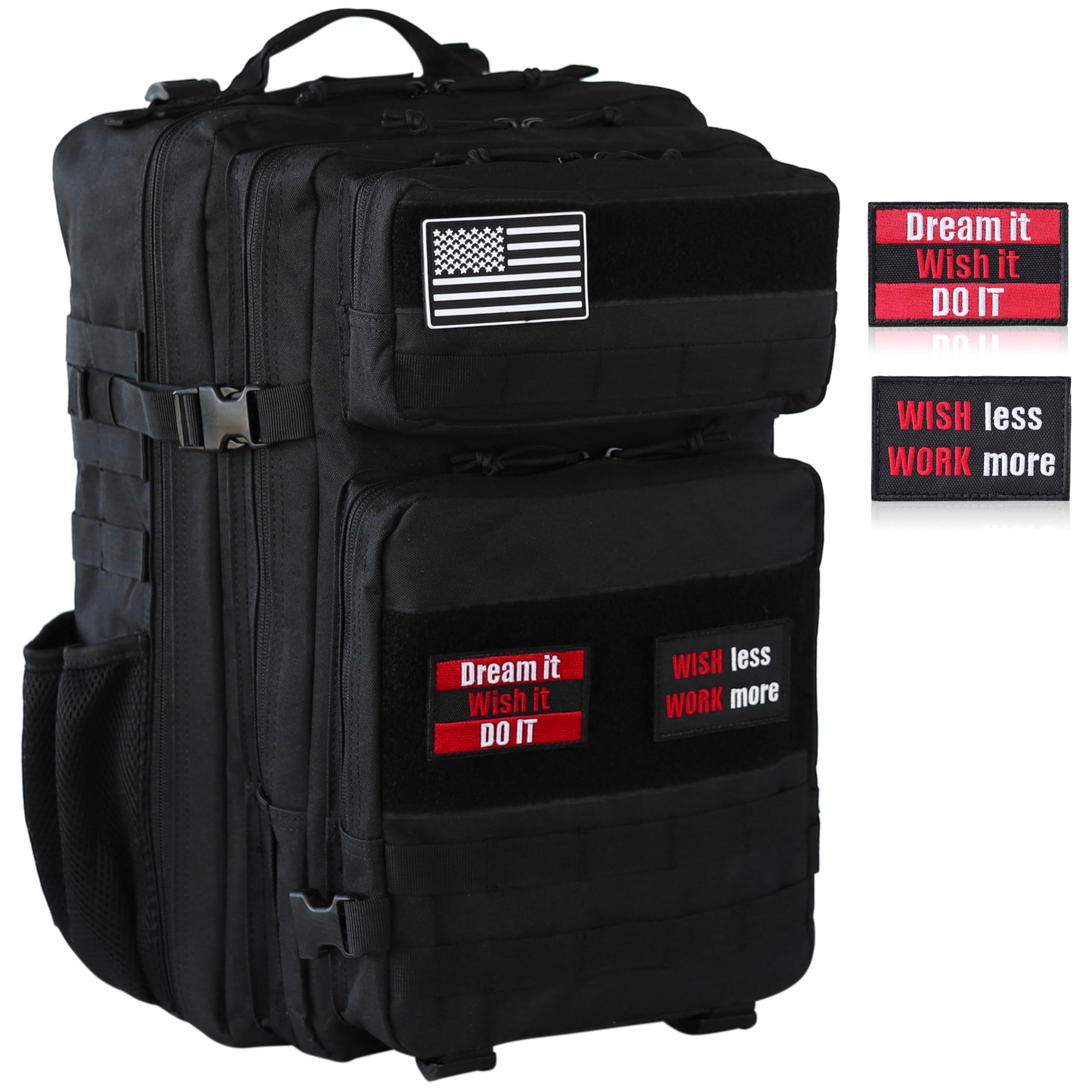 GABITO Mochila Militar. Mochila tactica 45L para Senderismo, Crossfit, Viaje, Gimnasio, Camping y Uso Diario. Impermeable, Robusta, Comoda y Ajustable y Multiples bolsillos. (45L)