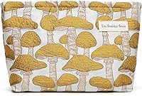 Vista 12 de The Summer Swan Kit de higiene y cuidado de la piel de flores grandes para media jornada, elegante bolso de maquillaje de embrague, negro