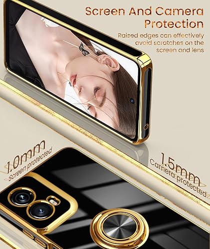 Miniatura 3 de Dretal Funda para Motorola G 5G 2024, Funda para Moto G 5G 2024, 2X Protector de Pantalla, Soporte de Anillo Giratorio de 360, Soporte Magnético
