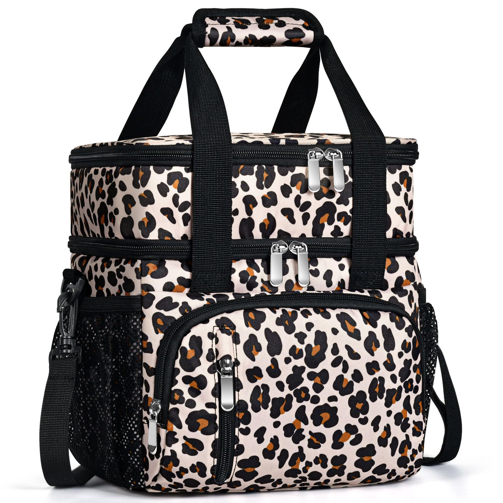 MIAOJIE Insulated Lunch Bag Leopard Print