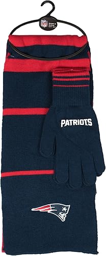 Littlearth NFL Fair Isle - Conjunto de regalo con bufanda y guantes para mujer, talla única, color del equipo