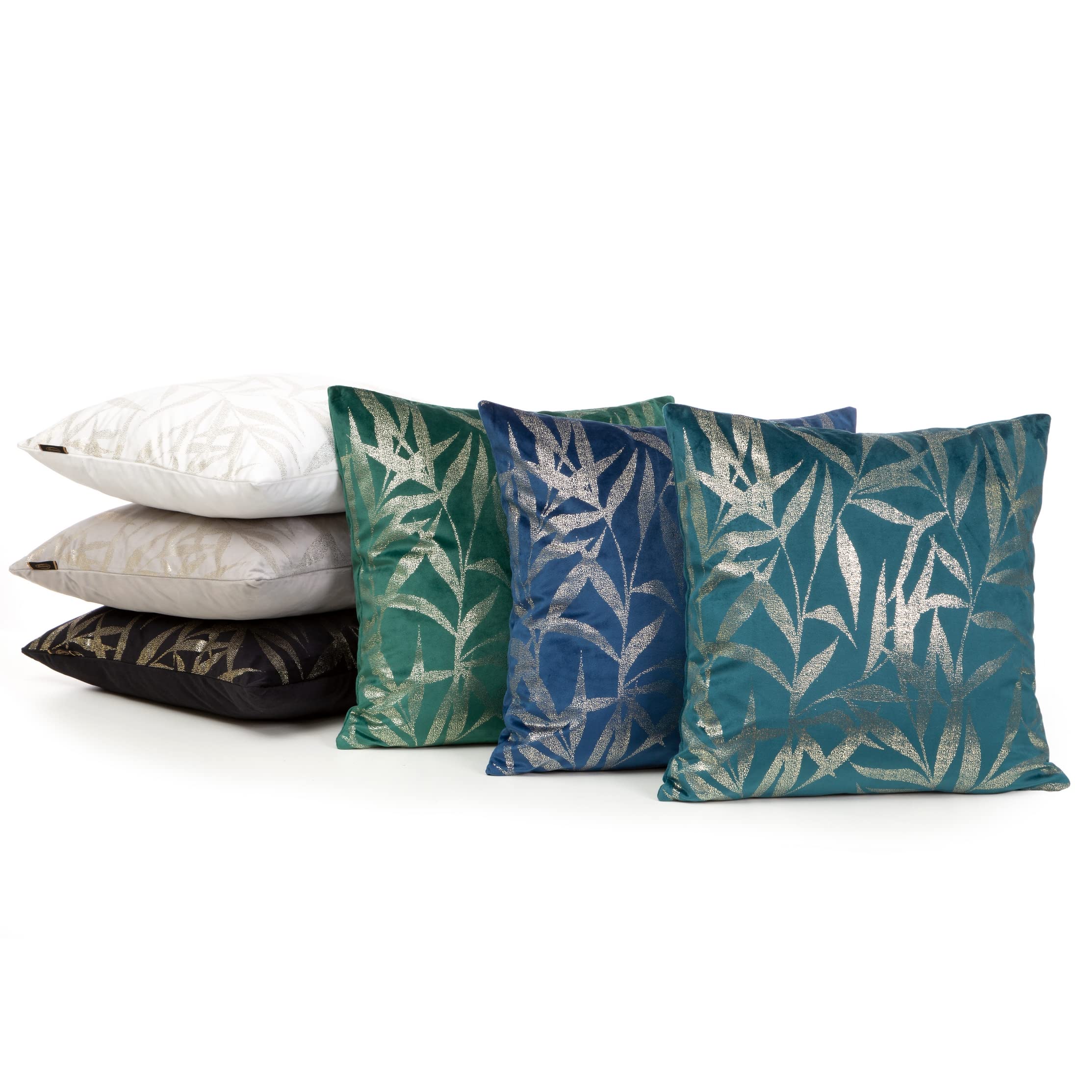 Eurofirany Federe Per Cuscino 45x45 Cm In Velluto Morbido, Verde Mare - Set Da 2, Eleganti Per Divano E Letto, Tessuto Liscio E Piacevole