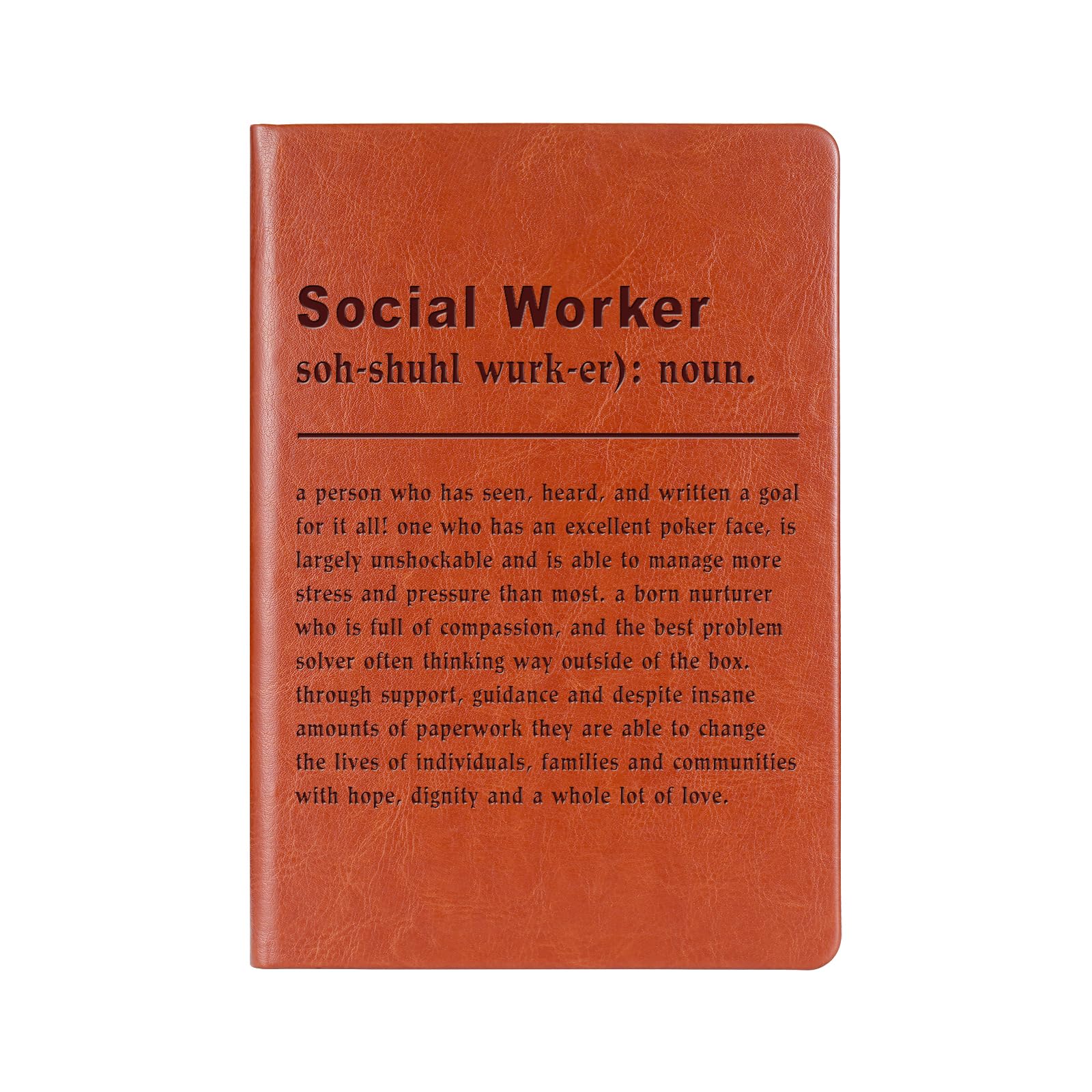 Social Worker Gift Social Worker Quote Leather Journal Notebook Social Work Appreciation Gifts Retirement Social Work Volunteer Gift (Social worker Definition)