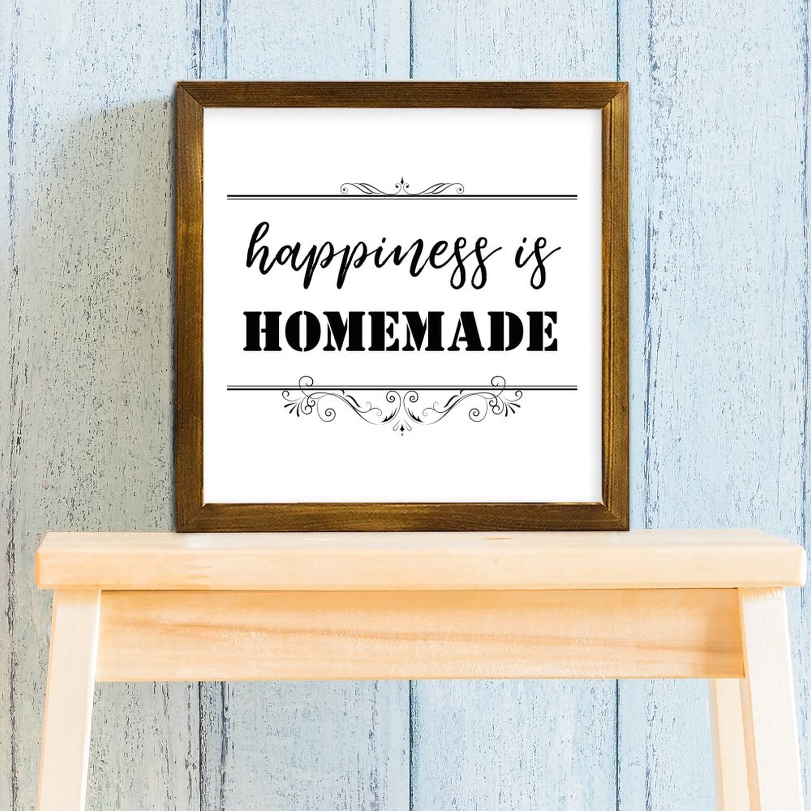 Happiness is Homemade Farmhouse Rustic Looking Wood Sign Wall Décor