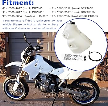 Amazon.com: Jetuplusllc Fuel Tank White For Suzuki DRZ400 E/S/SM