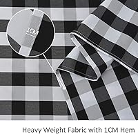 Vista 5 de maxmill Rectangle Checkered Tablecloth Waterproof Spillproof Wrinkle Resistant Buffalo Plaid Heavy Weight Table Cloth Gingham Table Cover for Blanco