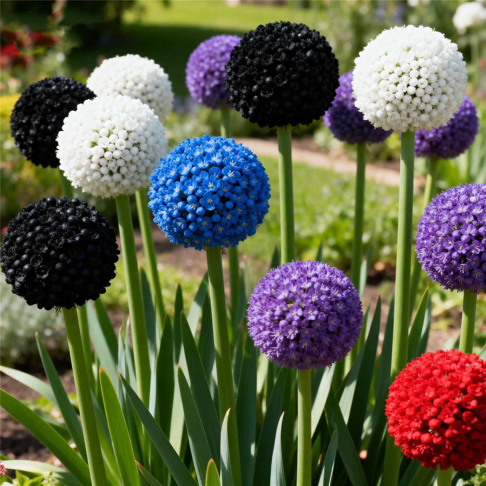 Perennial/Giant Allium for Planting Now UK,Hardy,Easy Plant-Professional for Beautiful Garden Displays-6bulbs-B