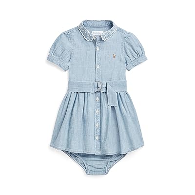 Polo Ralph Lauren Kids Belted Chambray Shirtdress Bloomer (Infant) Girl