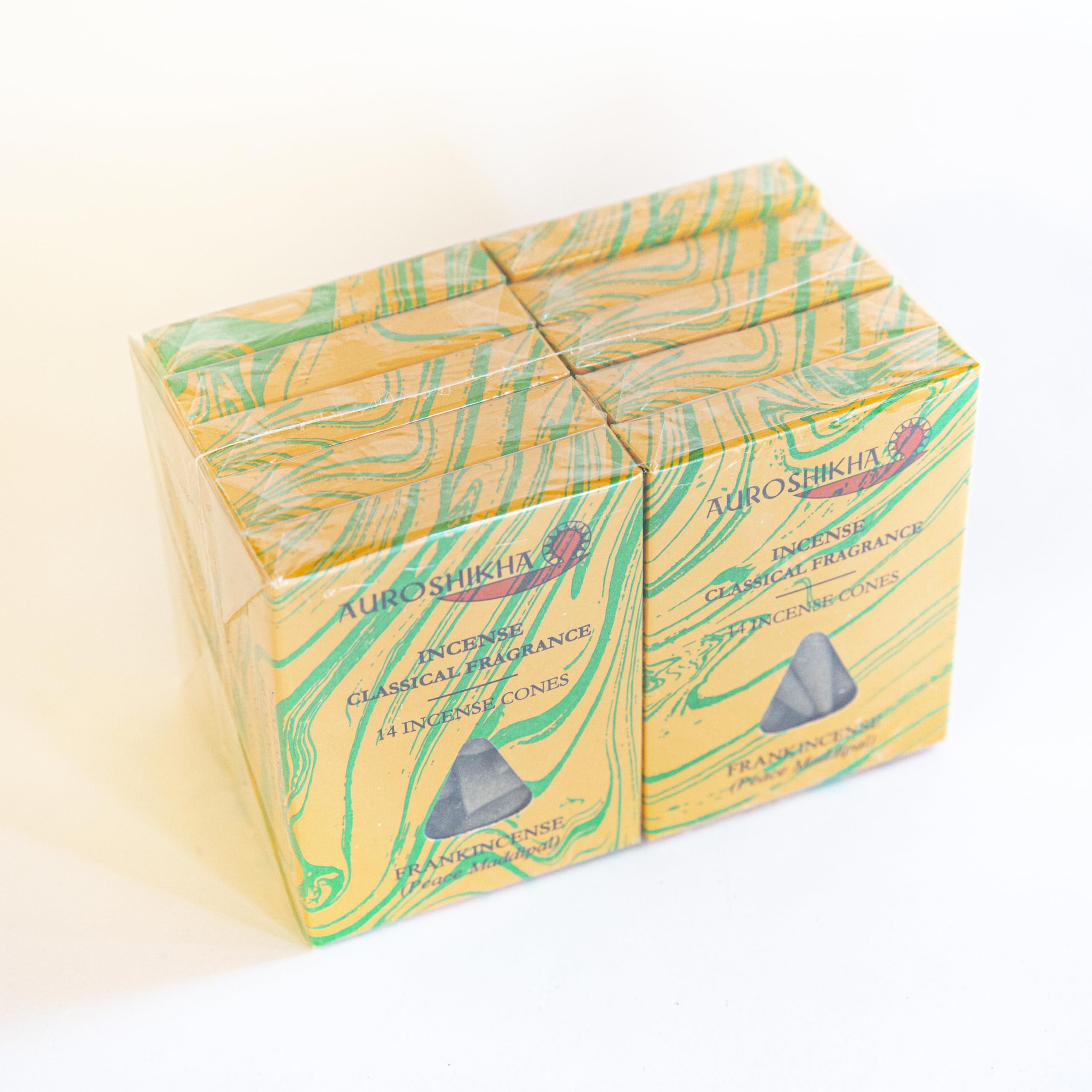 AuroshikhaMarbling Incense Cones - Frankincense (10 Packs - 140 Cones)